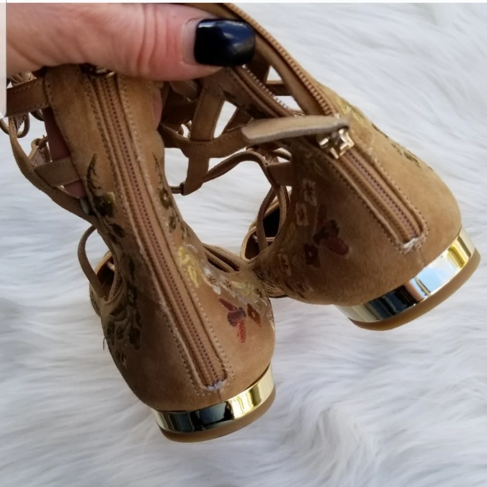 New Aquazzura Belgravia Lace Up Flat